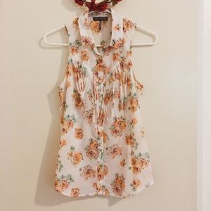 Kendall & Kylie Tassel Floral Top